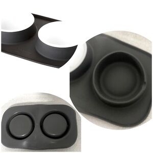 Croc Liner Pet Feeding System, Dog & Cat Bowls, Removable Non Slip Silicone Pad